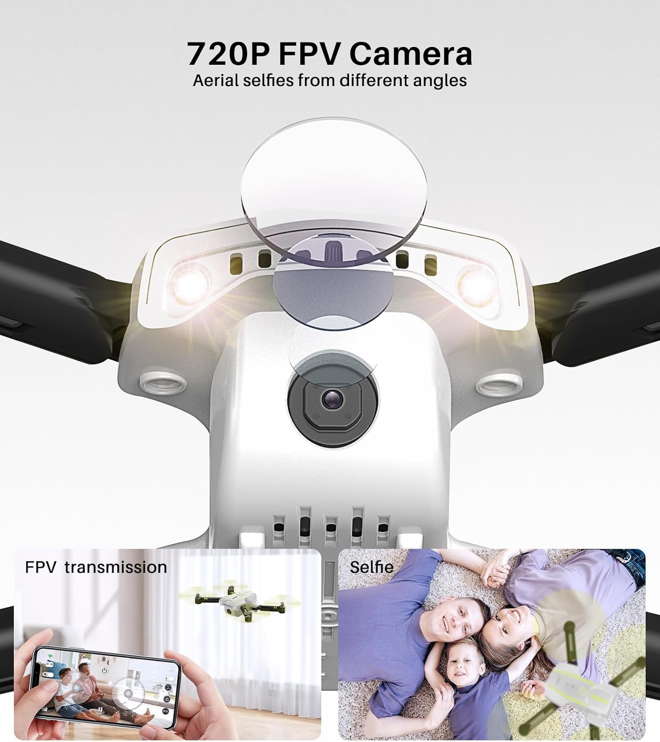طائرة بدون طيار SYMA Mini مزودة بكاميرا للبالغين والأطفال - طائرات بدون طيار بكاميرا FPV بدقة 720 بكسل مع جهاز تحكم عن بعد رباعية المراوح مع وضع بدون رأس، وبدء التشغيل بمفتاح واحد، وضبط السرعة، وتقلبات ثلاثية الأبعاد للمبتدئين