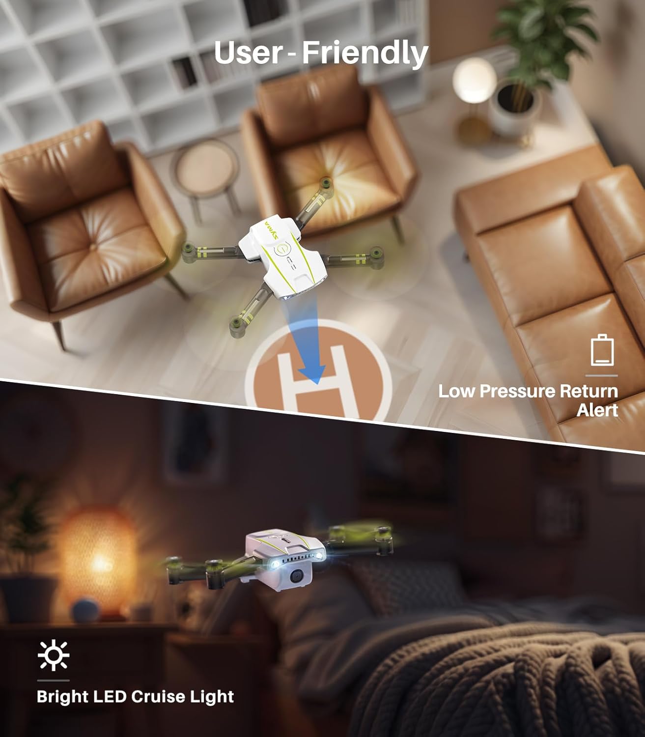 طائرة بدون طيار SYMA Mini مزودة بكاميرا للبالغين والأطفال - طائرات بدون طيار بكاميرا FPV بدقة 720 بكسل مع جهاز تحكم عن بعد رباعية المراوح مع وضع بدون رأس، وبدء التشغيل بمفتاح واحد، وضبط السرعة، وتقلبات ثلاثية الأبعاد للمبتدئين