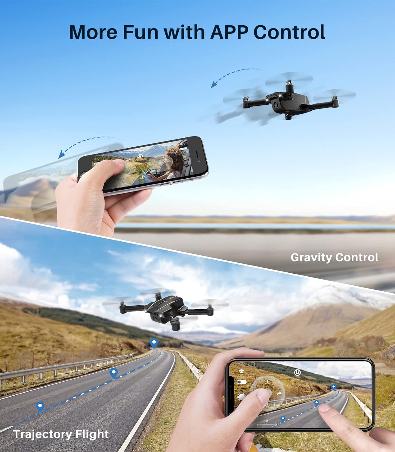 طائرة بدون طيار SYMA Mini مزودة بكاميرا للبالغين والأطفال - طائرات بدون طيار بكاميرا FPV بدقة 720 بكسل مع جهاز تحكم عن بعد رباعية المراوح مع وضع بدون رأس، وبدء التشغيل بمفتاح واحد، وضبط السرعة، وتقلبات ثلاثية الأبعاد للمبتدئين