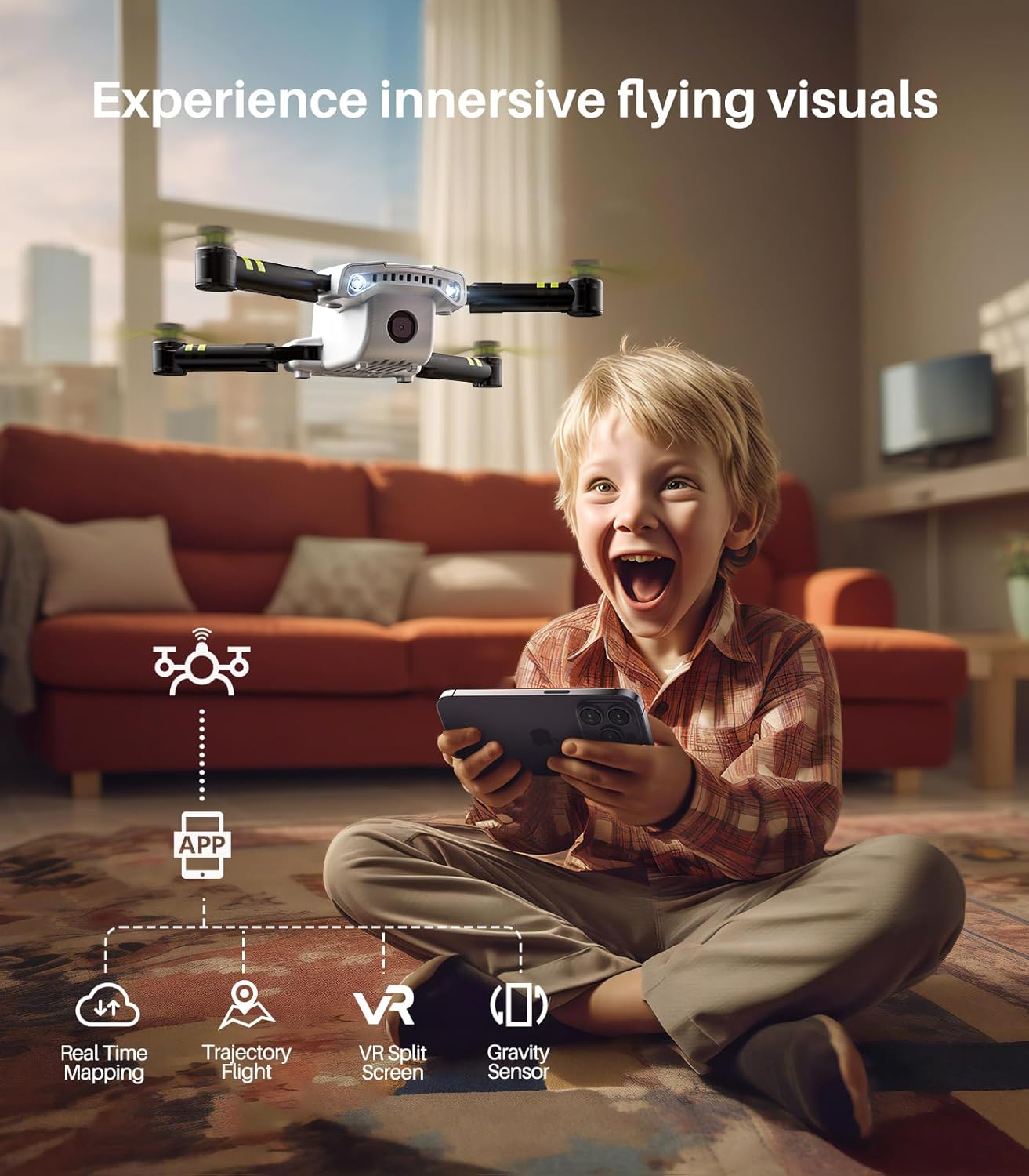 طائرة بدون طيار SYMA Mini مزودة بكاميرا للبالغين والأطفال - طائرات بدون طيار بكاميرا FPV بدقة 720 بكسل مع جهاز تحكم عن بعد رباعية المراوح مع وضع بدون رأس، وبدء التشغيل بمفتاح واحد، وضبط السرعة، وتقلبات ثلاثية الأبعاد للمبتدئين