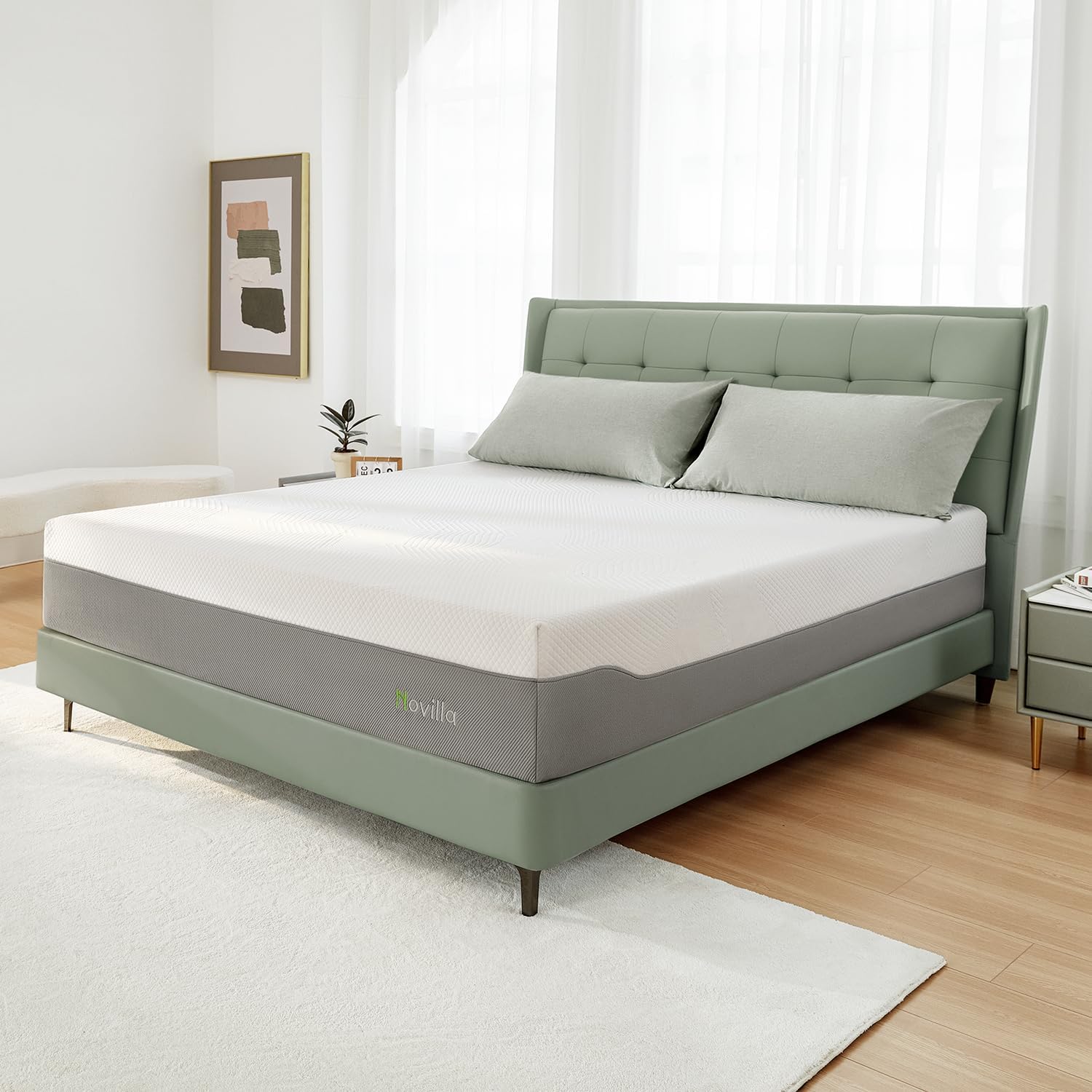Novilla Queen Size Mattress, 12 Inch Foam Mattress in a Box, Gel Memory Foam Mattress for Pressure Relief  Motion Isolation, Bed Mattresses with Medium Soft · v2