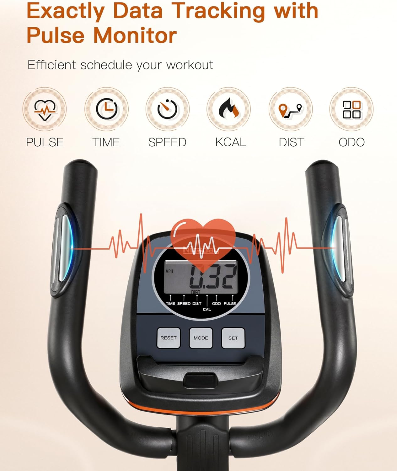 Niceday Elliptical Machine, Elliptical Exercise Machine for Home with Hyper-Quiet Magnetic Driving System, Elliptical Trainer with 15.5IN-18IN Stride, 16 Resistance Levels, 400LBS Loading Capacity · v3