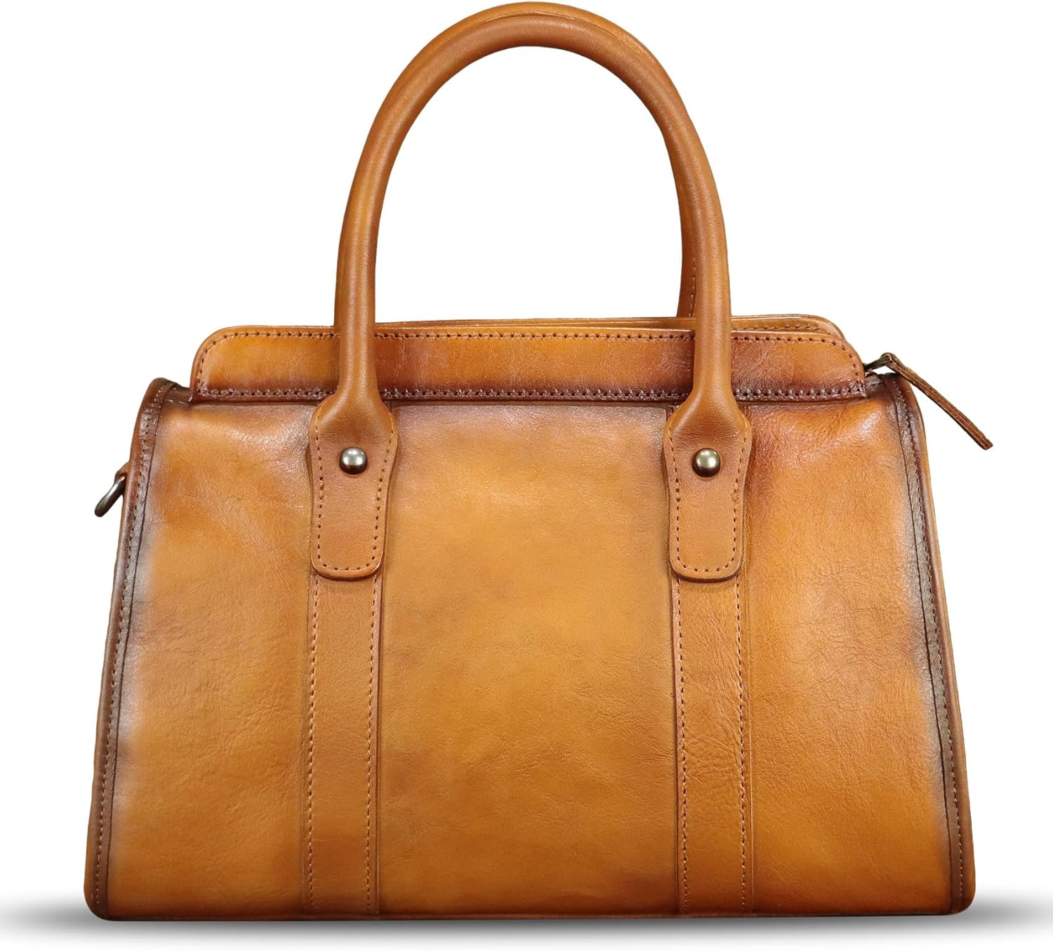 Genuine Leather Purses and Handbags for Women Vintage Handmade Leather Top Handle Purses Satchel Shoulder Bag with Strap · v2