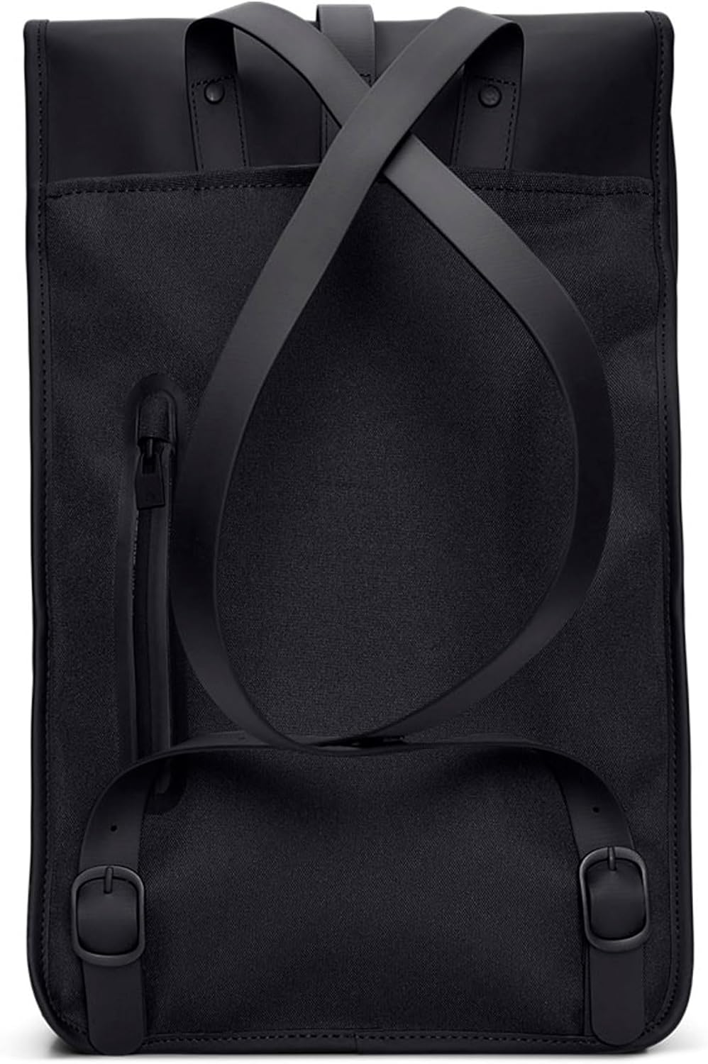 RAINS Backpack W3 - กระเป๋าเป้สะพายหลังสำหรับผู้ชายและผู้หญิง - กระเป๋าใส่โน้ตบุ๊กสำหรับทำงานหรือเดินทาง (สีดำ)