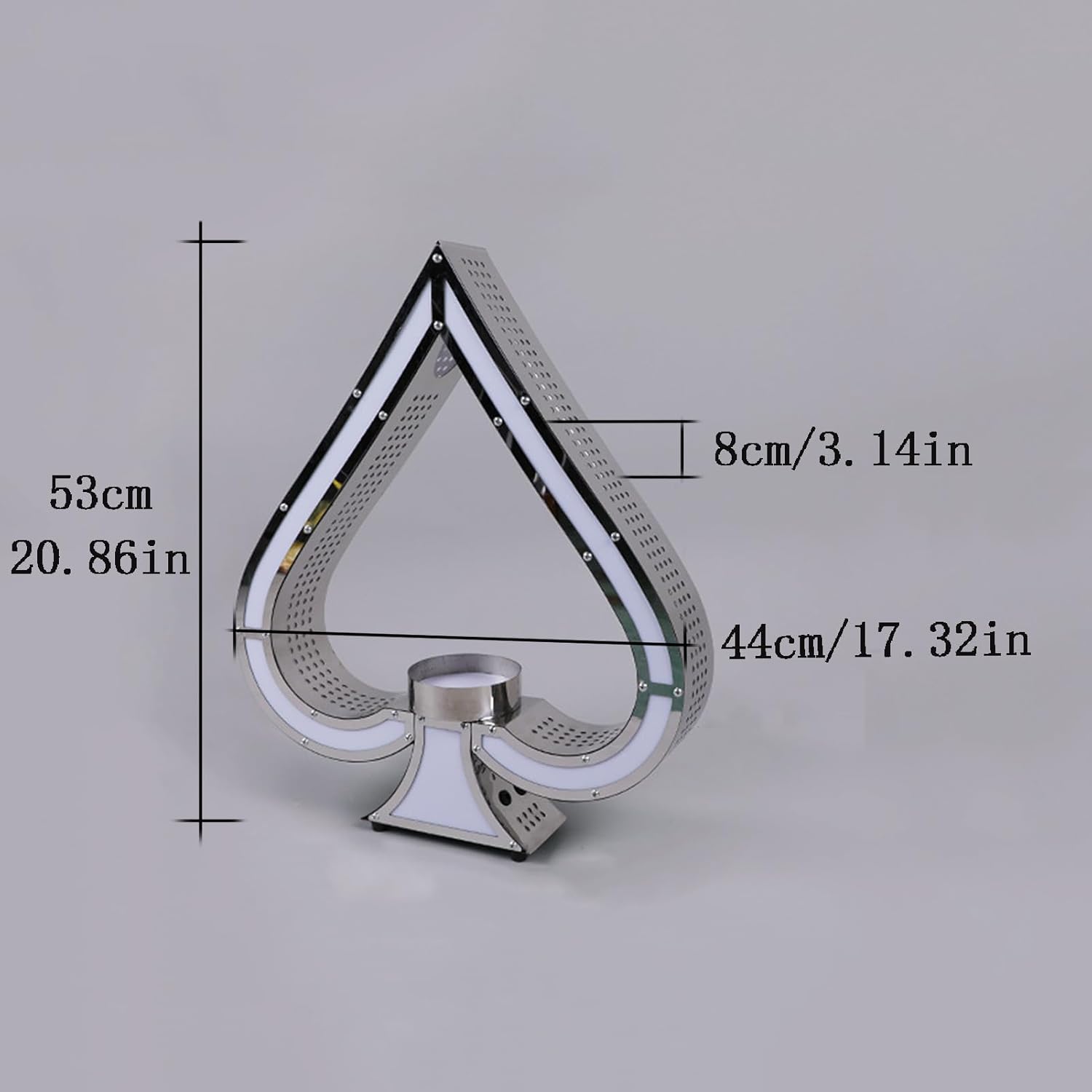 Presentatore per bottiglie di champagne Ace of Spades a 7 colori, con display per bottiglie di vino incandescente regolabile a colori con telecomando, espositore per bottiglie di liquore illuminato a LED per uso commerciale, casa, bar, feste, discoteca