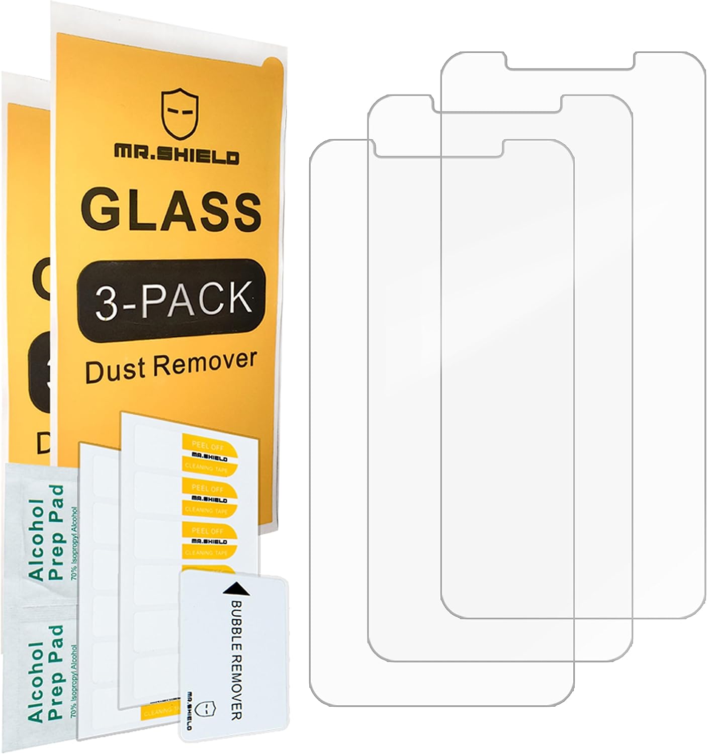 Mr.Shield [3-Pack] Screen Protector For Boost Mobile Bounce 4G [Tempered Glass] [Japan Glass with 9H Hardness] Screen Protector
