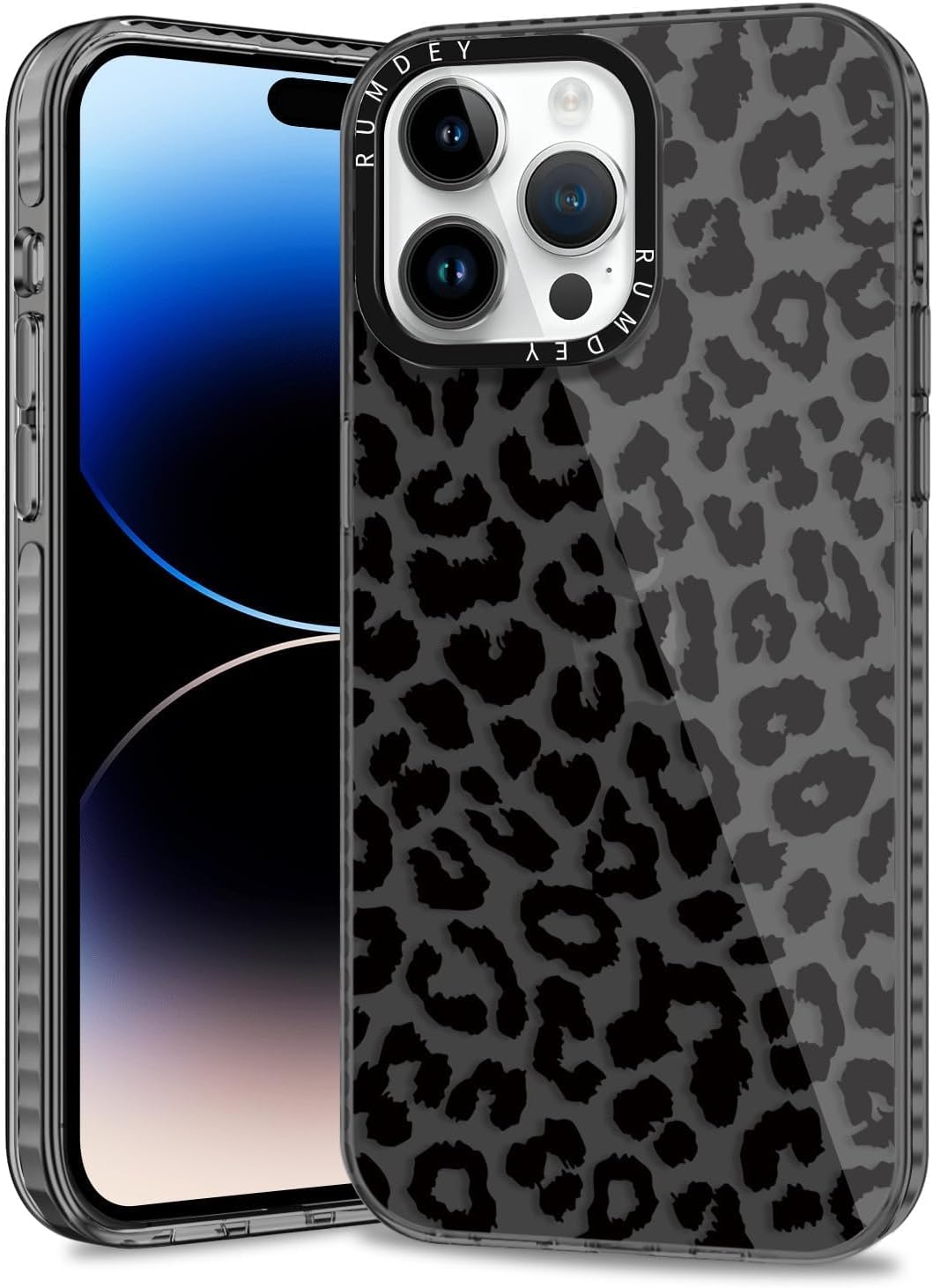 Apple iPhone 13/iPhone 14 케이스 6.1인치용 치타 케이스 2팩, 귀여운 패션 레오파드 패턴이 들어간 투명, 여자아이들용, 충격 방지 보호 실리콘 소프트 TPU 커버가 있는 슬림 펀다