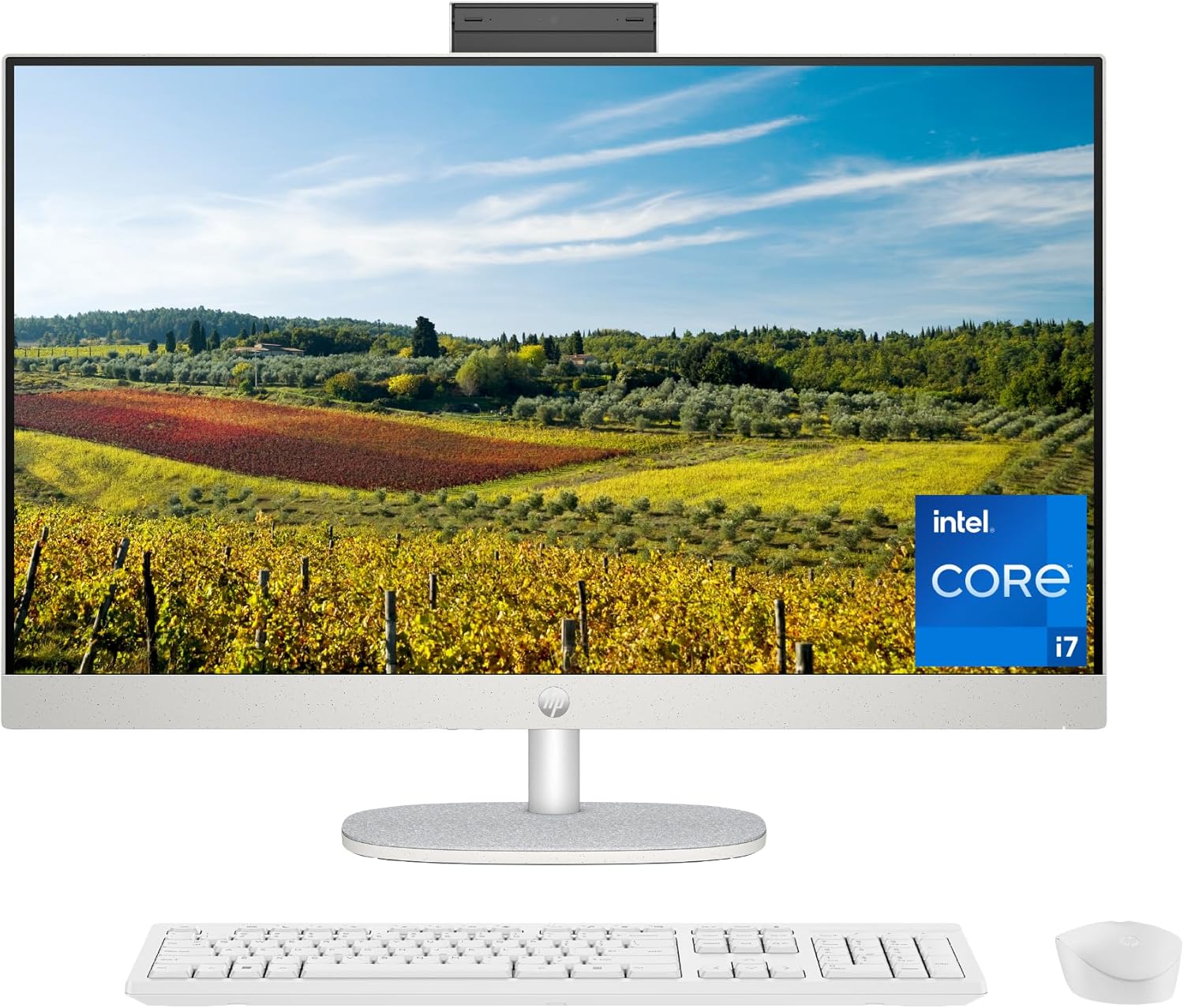 Máy tính để bàn All-in-One HP 27 inch, Màn hình FHD, Intel Core i7-1355U thế hệ thứ 13, RAM 12 GB, SSD 512 GB, Đồ họa Intel Iris Xe, Windows 11 Pro, 27-cr0082 (2023)