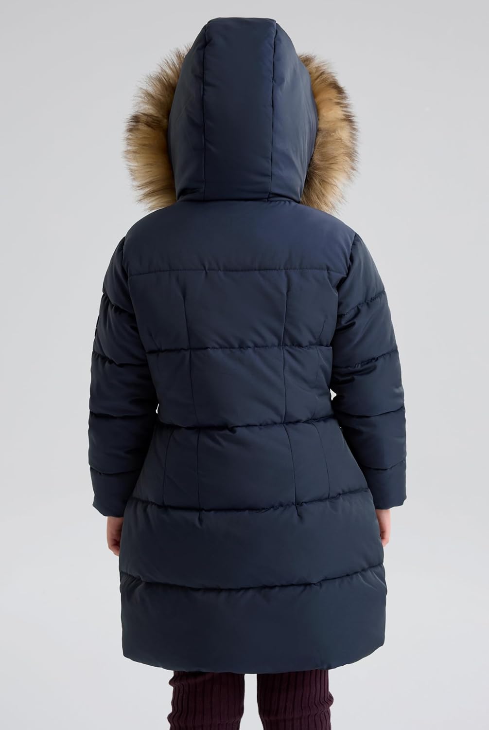 maoo garden Girls Puffer Winter Coat Faux-Down Heavyweight Snow Parka Fuzzy Fur Lining Hood Water-Resistant Long Jacket