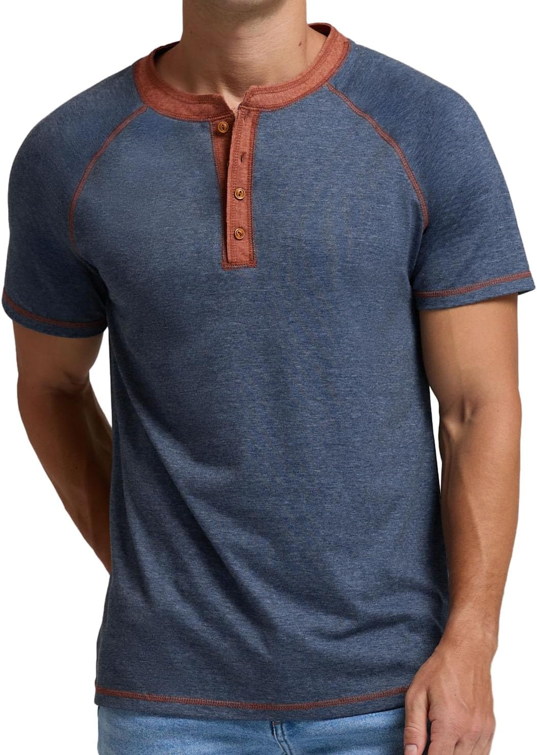 Camiseta Sailwind Henley de manga larga/corta para hombre, camisa casual de algodón