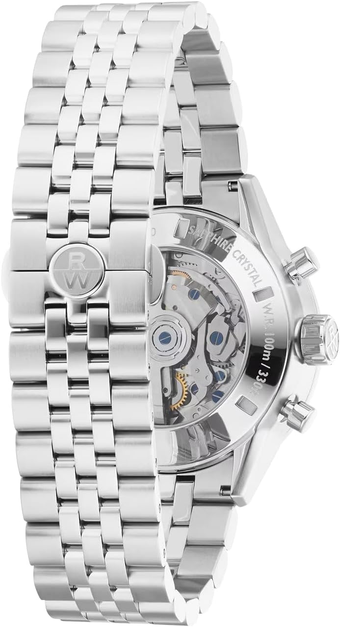 RAYMOND WEIL Freelancer Mens Automatic Watch, Chronograph, White Dial with Silver Indexes, Black Ceramic Bezel, Stainless Steel Case, 43.5mm (Model: 7741-ST1-30021) · v3