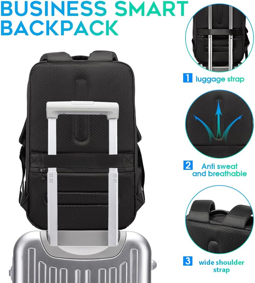 BANGE Smart Business Laptop Backpack Waterproof can fit 15.6-17.3 Inch Laptop with 3.0 USB charging port for men and women · v6