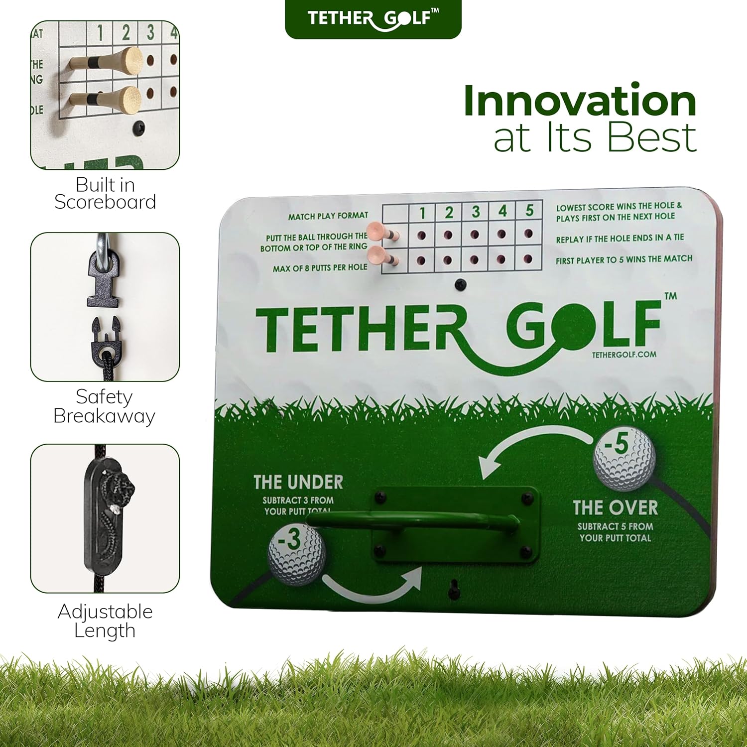 Indoor  Outdoor Golf Game - Unique Golf Game for The Whole Family to Enjoy - Use Your Favorite Putter or Toss by Hand to Score and Have Fun - Great Gift for Dad for Fathers Day · v3