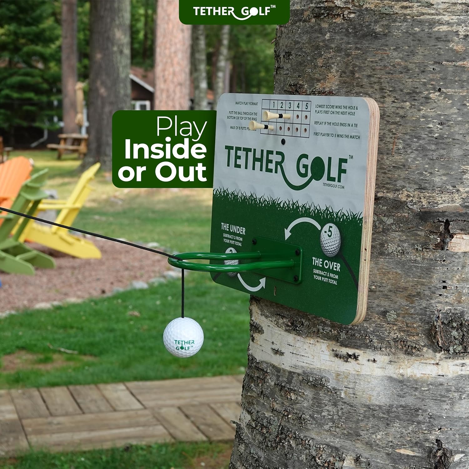 Indoor  Outdoor Golf Game - Unique Golf Game for The Whole Family to Enjoy - Use Your Favorite Putter or Toss by Hand to Score and Have Fun - Great Gift for Dad for Fathers Day · v3