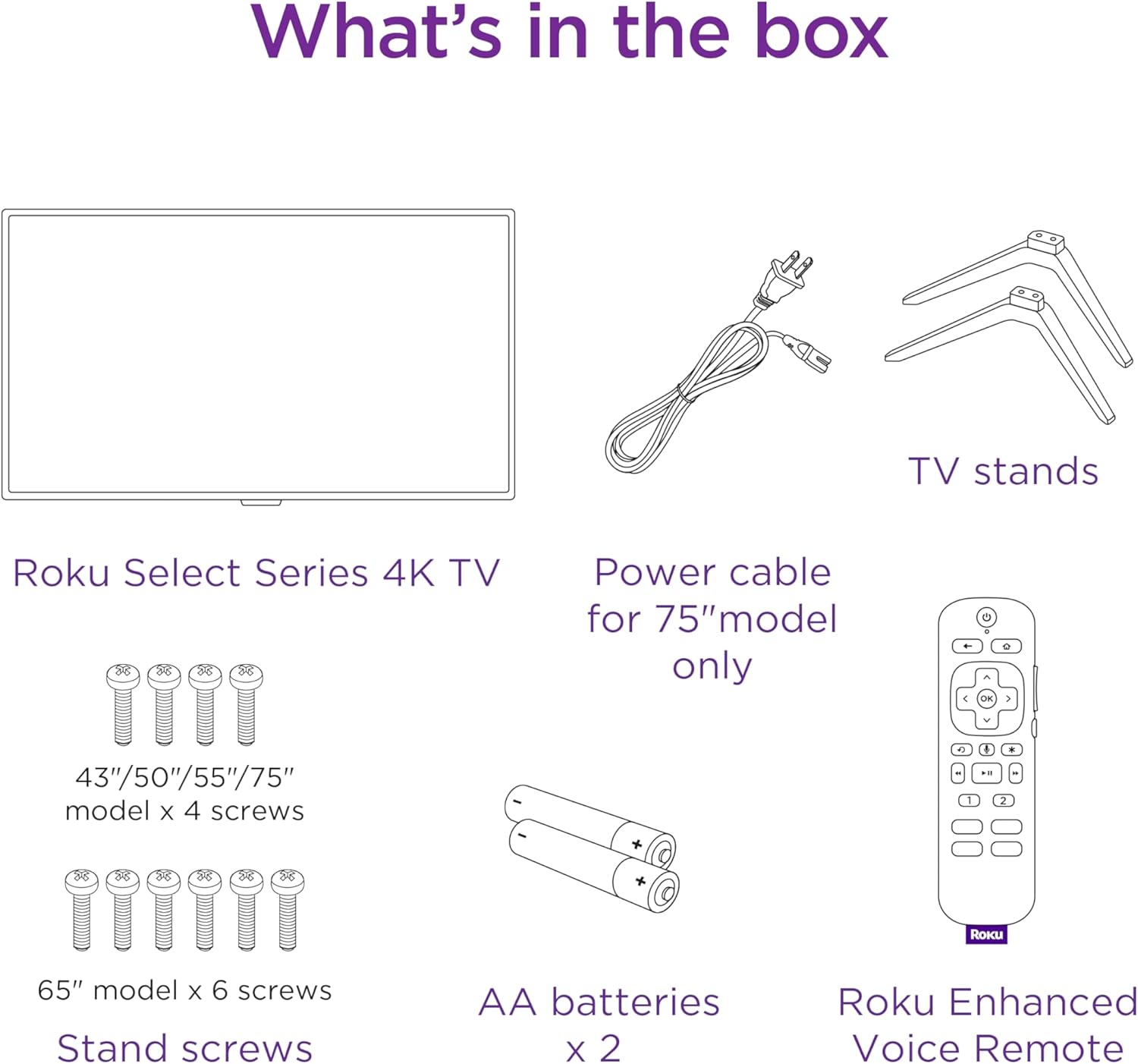 Roku スマートテレビ – 55 インチ セレクト シリーズ 4K HDR RokuTV 強化音声リモコン、鮮明な 4K 画像、自動明るさ調整、シームレスなストリーミング – ライブ ローカル ニュース、スポーツ、家族向けエンターテイメント