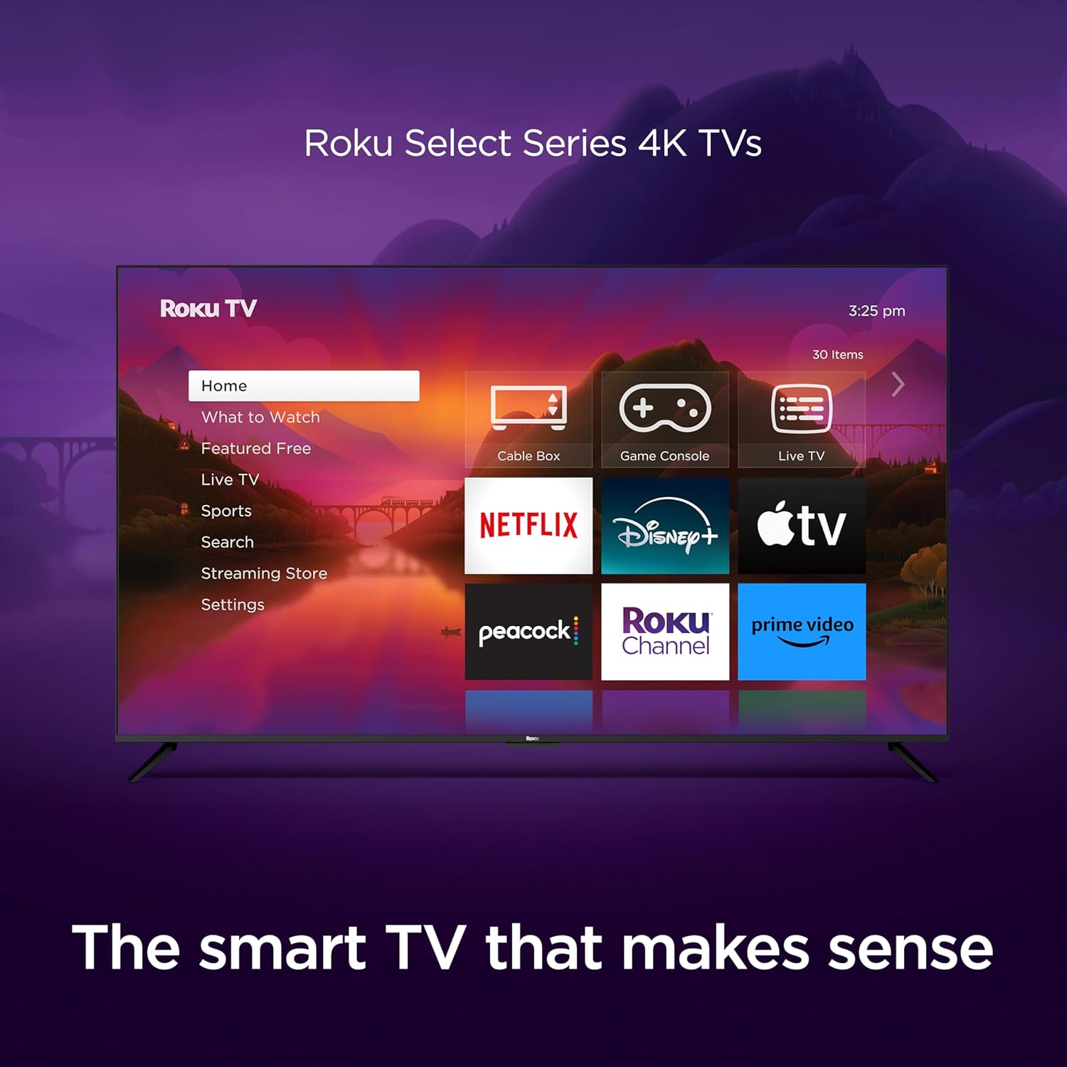 Roku スマートテレビ – 55 インチ セレクト シリーズ 4K HDR RokuTV 強化音声リモコン、鮮明な 4K 画像、自動明るさ調整、シームレスなストリーミング – ライブ ローカル ニュース、スポーツ、家族向けエンターテイメント