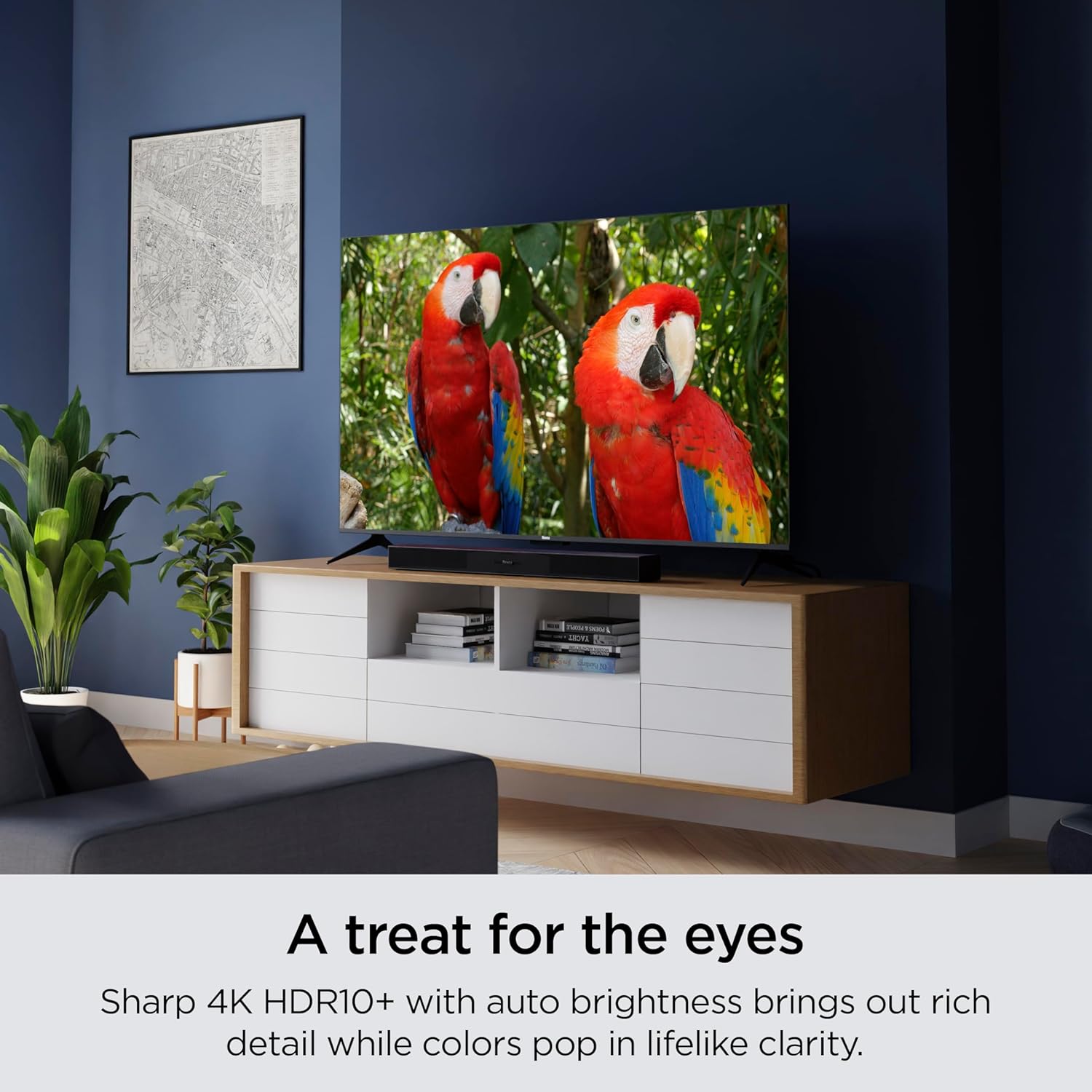 Roku スマートテレビ – 55 インチ セレクト シリーズ 4K HDR RokuTV 強化音声リモコン、鮮明な 4K 画像、自動明るさ調整、シームレスなストリーミング – ライブ ローカル ニュース、スポーツ、家族向けエンターテイメント