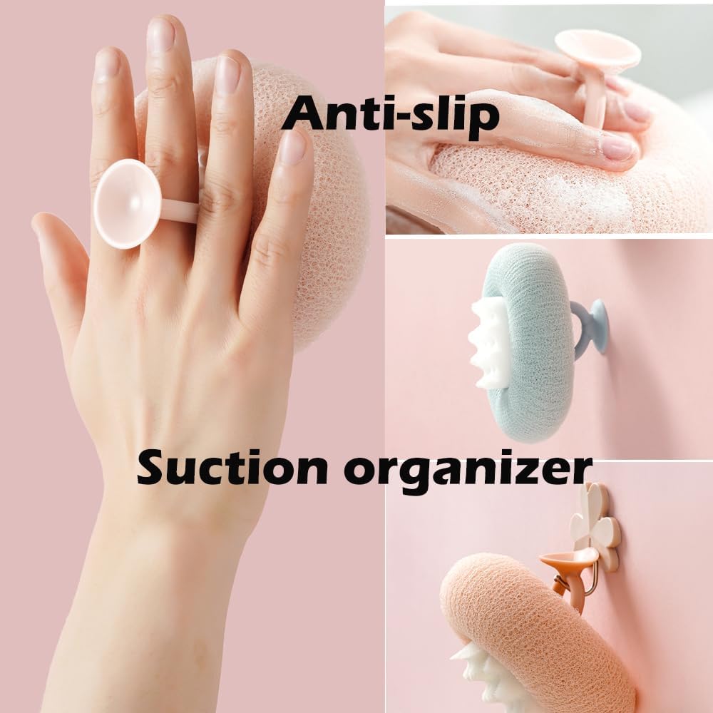 2 Pack Bath Body Brush,Exfoliating Body Scrubber,Bath Sponge Brush to Scrub The Body and Enjoy The Shower(PinkBlue)… · v2
