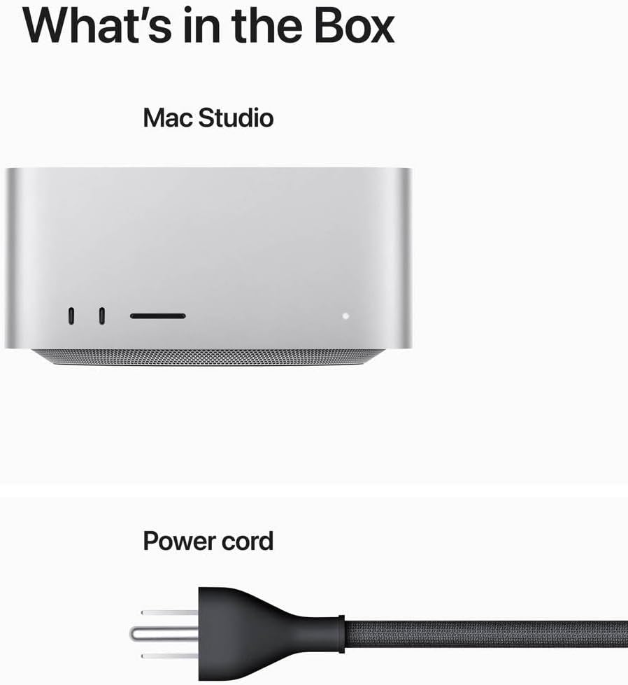 Apple Mac Studio (منتصف 2023) - M2 Ultra 24-Core / 60-Core، 64 جيجابايت، 1 تيرابايت SSD