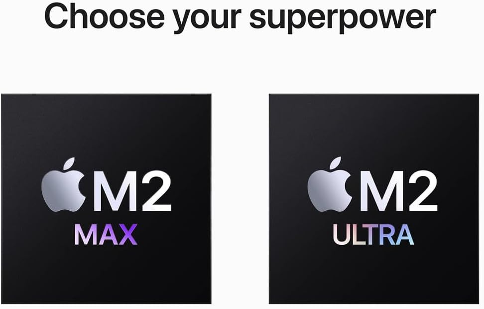 Apple Mac Studio (منتصف 2023) - M2 Ultra 24-Core / 60-Core، 64 جيجابايت، 1 تيرابايت SSD