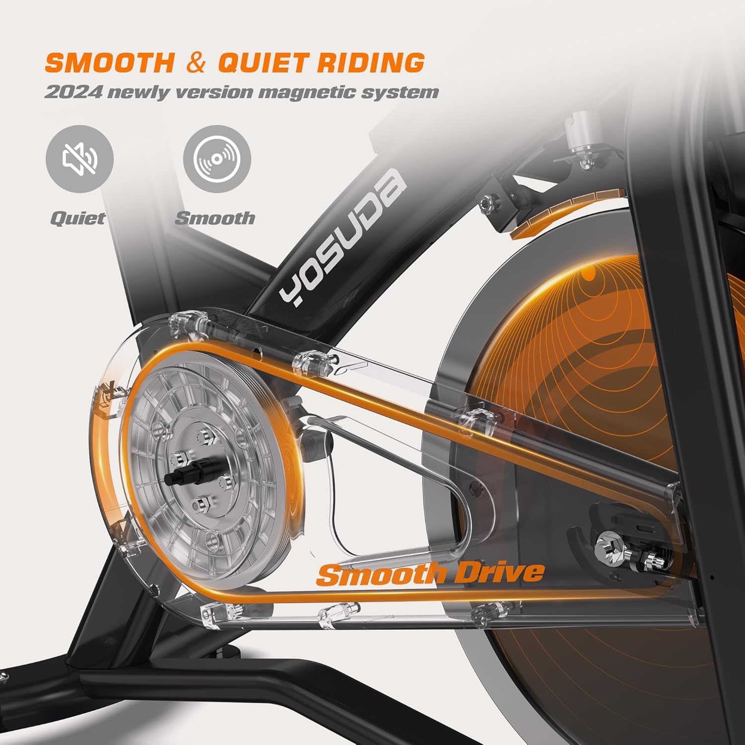 YOSUDA Light Commercial Exercise Bike for Home Magnetic Exercise Bike Stationary 350LB Capacity, Exercise Bike with Bluetooth, Indoor Cycling Bike with Tablet Mount  Comfortable Seat Cushion · v10