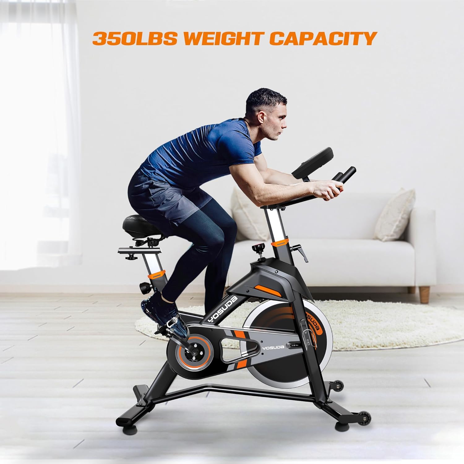 YOSUDA Light Commercial Exercise Bike for Home Magnetic Exercise Bike Stationary 350LB Capacity, Exercise Bike with Bluetooth, Indoor Cycling Bike with Tablet Mount  Comfortable Seat Cushion · v10