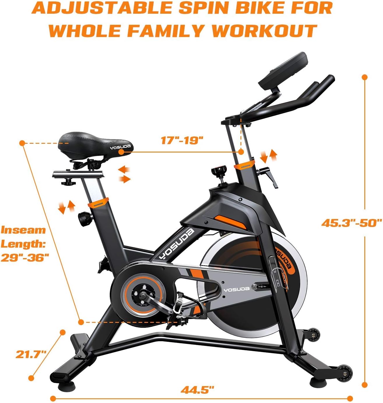 YOSUDA Light Commercial Exercise Bike for Home Magnetic Exercise Bike Stationary 350LB Capacity, Exercise Bike with Bluetooth, Indoor Cycling Bike with Tablet Mount  Comfortable Seat Cushion · v10