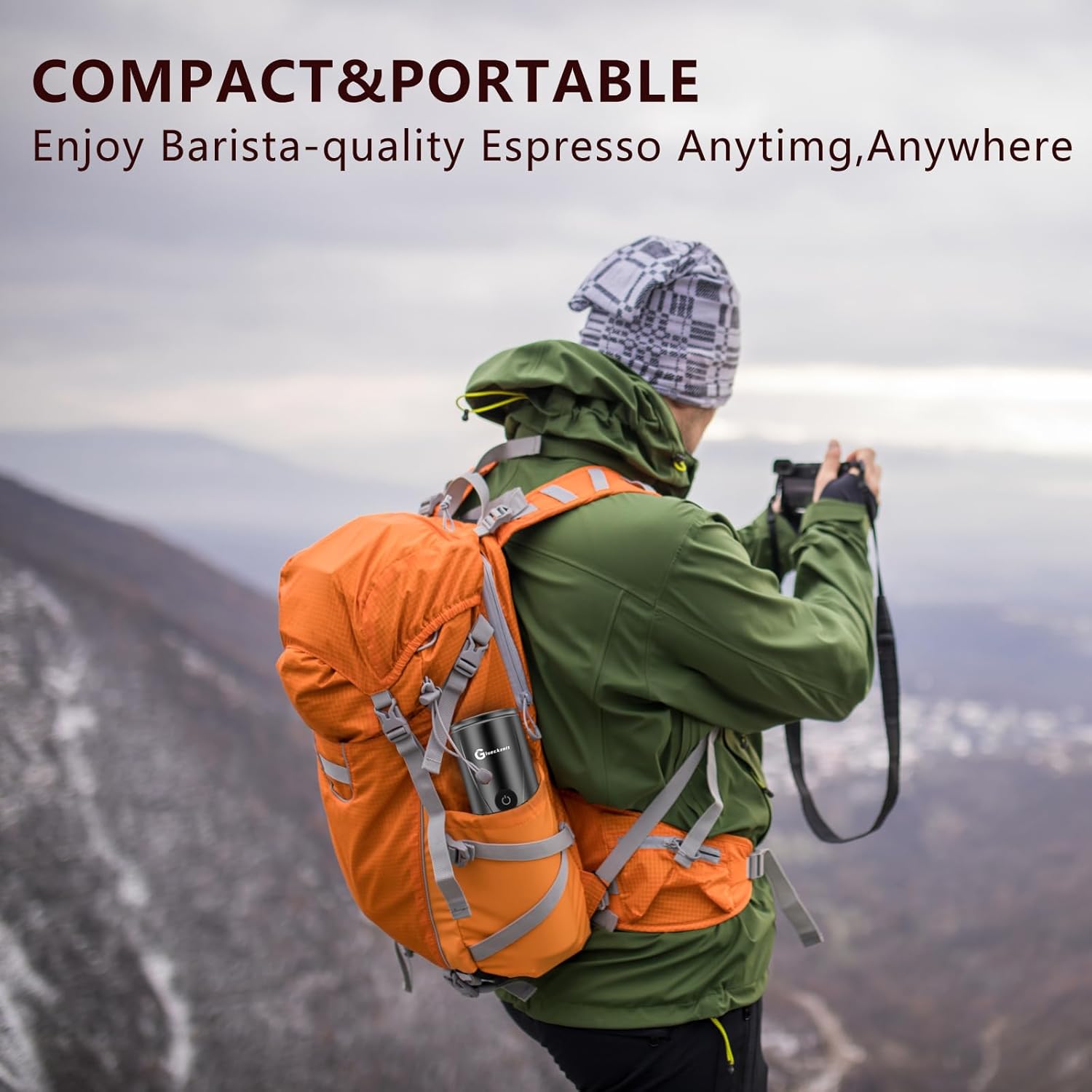 Portable Electric Espresso Machine with 3-4 Min Self-Heating Rechargeable Coffee Maker, 20 Bar Pressure Compatible with NS Capsule  Ground Coffee for Travel, Camping, Office, Home · v2
