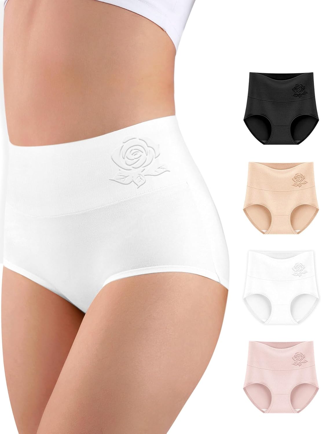 MEIYATING Damska bielizna z wysokim stanem Tummy Control Majtki damskie Majtki poporodowe Pakiet zbiorczy