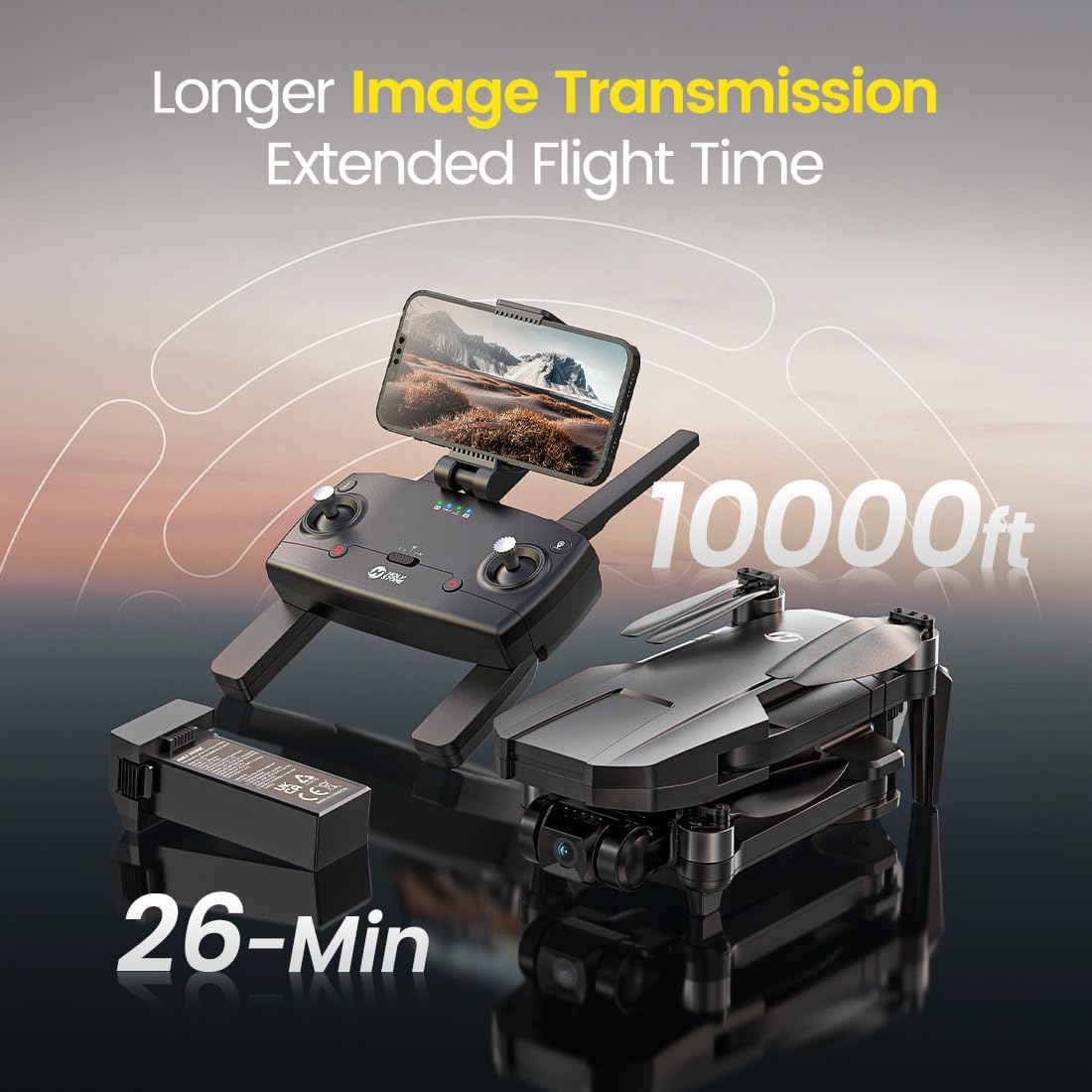 Holy Stone HS720R 3 Axis Gimbal GPS Drones with Camera for Adults 4K EIS; FPV RC Drone, Foldable Quadcopter with 10000 Feet Video Transmission Control Range, Brushless Motor, Follow Me, Auto Return · v4
