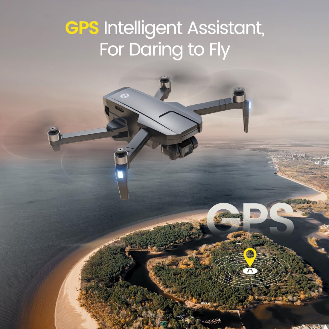Holy Stone HS720R 3 Axis Gimbal GPS Drones with Camera for Adults 4K EIS; FPV RC Drone, Foldable Quadcopter with 10000 Feet Video Transmission Control Range, Brushless Motor, Follow Me, Auto Return · v4
