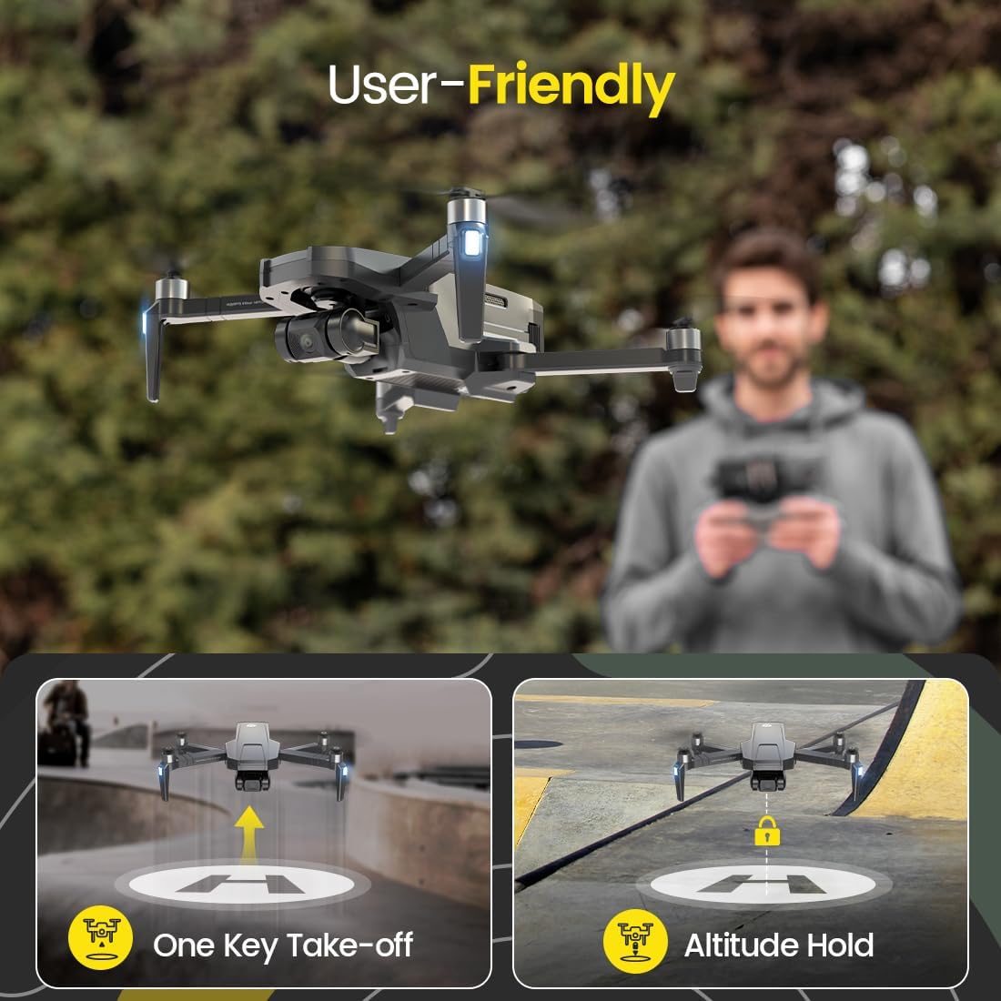 Holy Stone HS720R 3 Axis Gimbal GPS Drones with Camera for Adults 4K EIS; FPV RC Drone, Foldable Quadcopter with 10000 Feet Video Transmission Control Range, Brushless Motor, Follow Me, Auto Return · v4