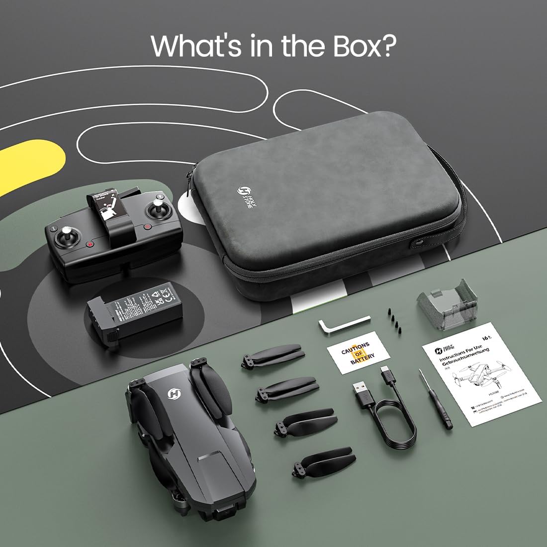 Holy Stone HS720R 3 Axis Gimbal GPS Drones with Camera for Adults 4K EIS; FPV RC Drone, Foldable Quadcopter with 10000 Feet Video Transmission Control Range, Brushless Motor, Follow Me, Auto Return · v4