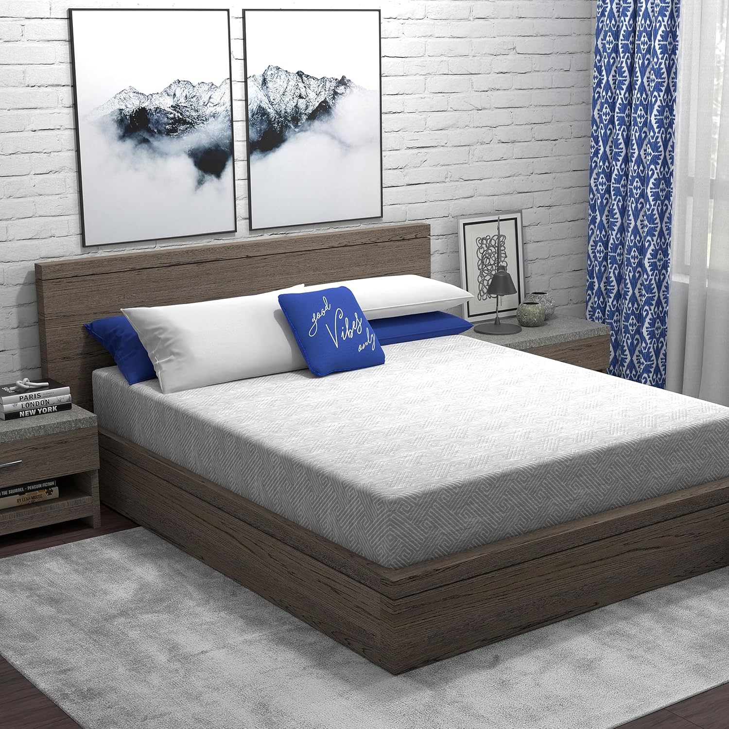 Vibe Heather Grey Gel Memory Foam Mattress, CertiPUR-US and Oeko-TEX Certifed Bed-in-a-Box in Ultra Small Package, 10-Inch, Twin · v2