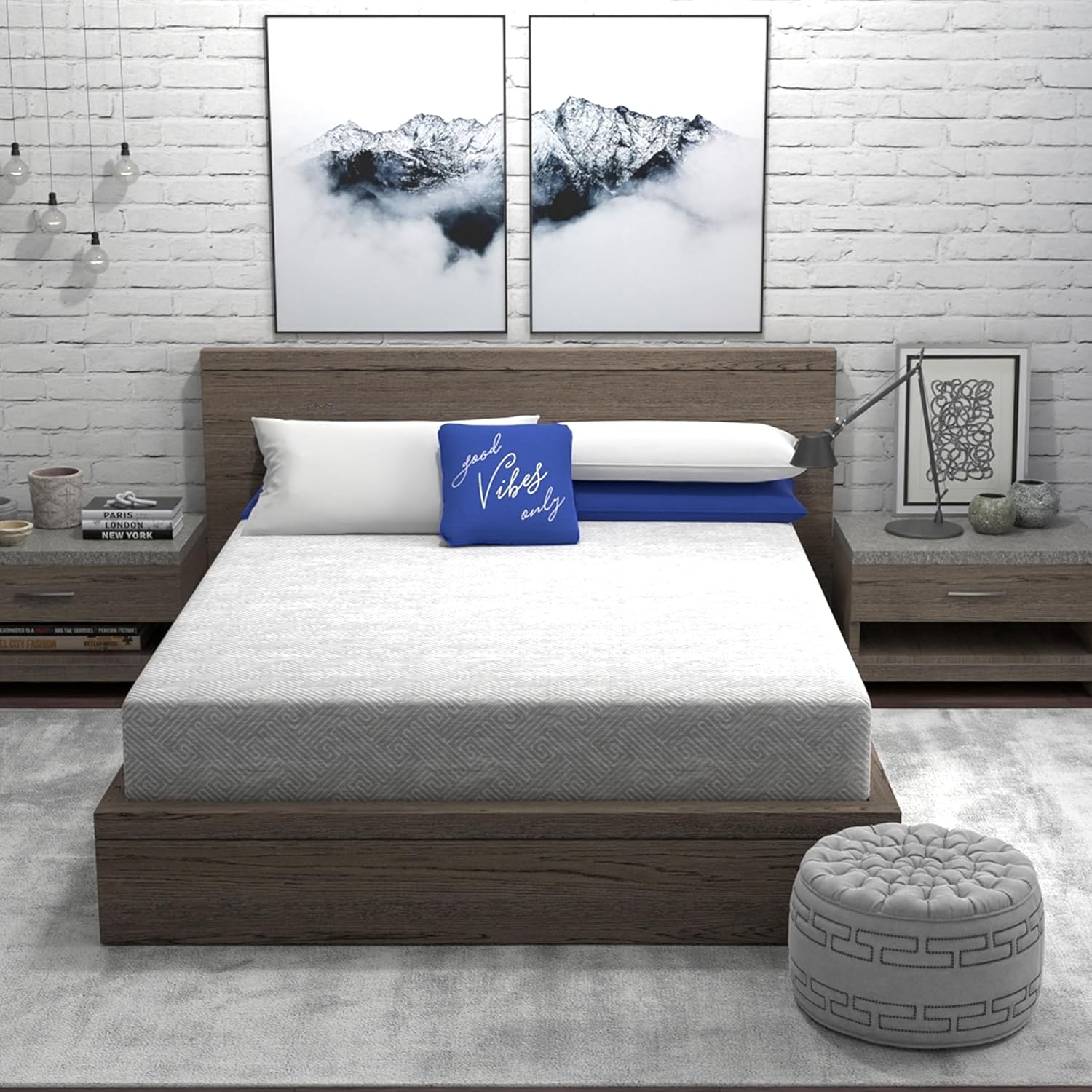 ที่นอนเจลเมมโมรี่โฟม Vibe Heather Grey ได้รับการรับรอง CertiPUR-US และ Oeko-TEX บรรจุในกล่องขนาดเล็กพิเศษ ขนาด 10 นิ้ว ขนาดทวิน
