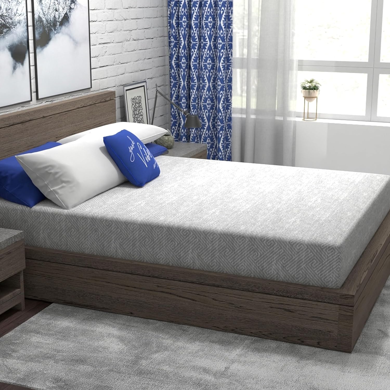 ที่นอนเจลเมมโมรี่โฟม Vibe Heather Grey ได้รับการรับรอง CertiPUR-US และ Oeko-TEX บรรจุในกล่องขนาดเล็กพิเศษ ขนาด 10 นิ้ว ขนาดทวิน