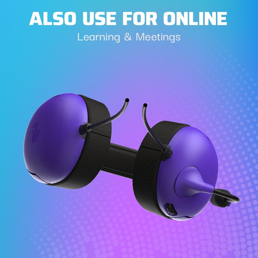 PDP AIRLITE Wired Stereo Gaming Headset, Officially Licensed Sony PlayStation 5, PS5/PS4/PS3/PC, Lightweight Durable Headphones, 3.5mm Audio Jack, Noise-canceling Flip-to-Mute Mic, Ultraviolet Purple · v4