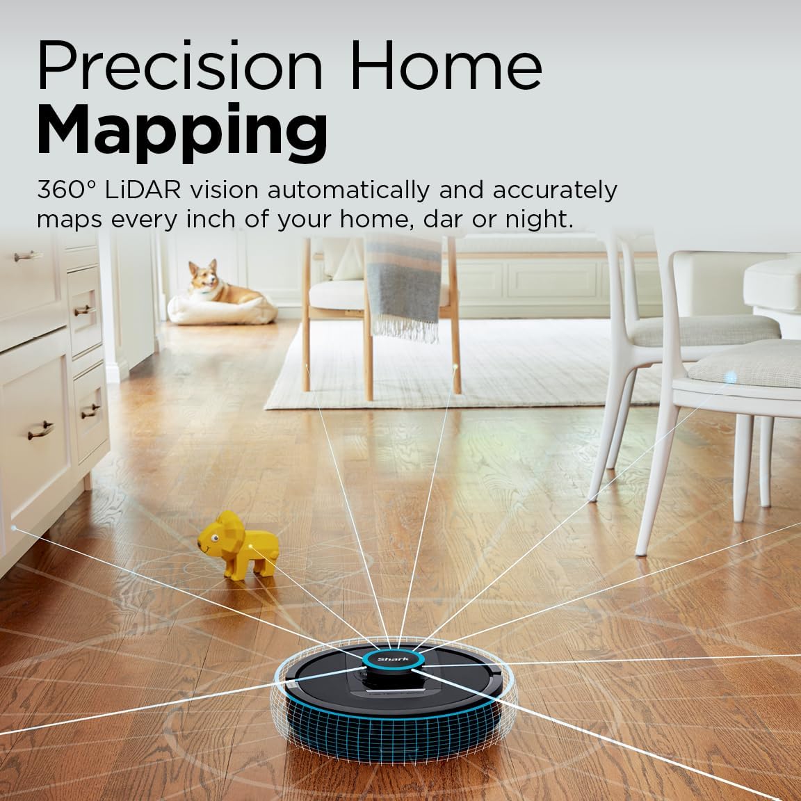 Shark Detect Pro Self-Empty Robot Vacuum with NeverStuck Technology, Auto Deep-Clean Carpets  Hardfloors, 30 Day Capacity HEPA Bagless Base, for Pet Hair, WiFi Black (AV2820S) · v7