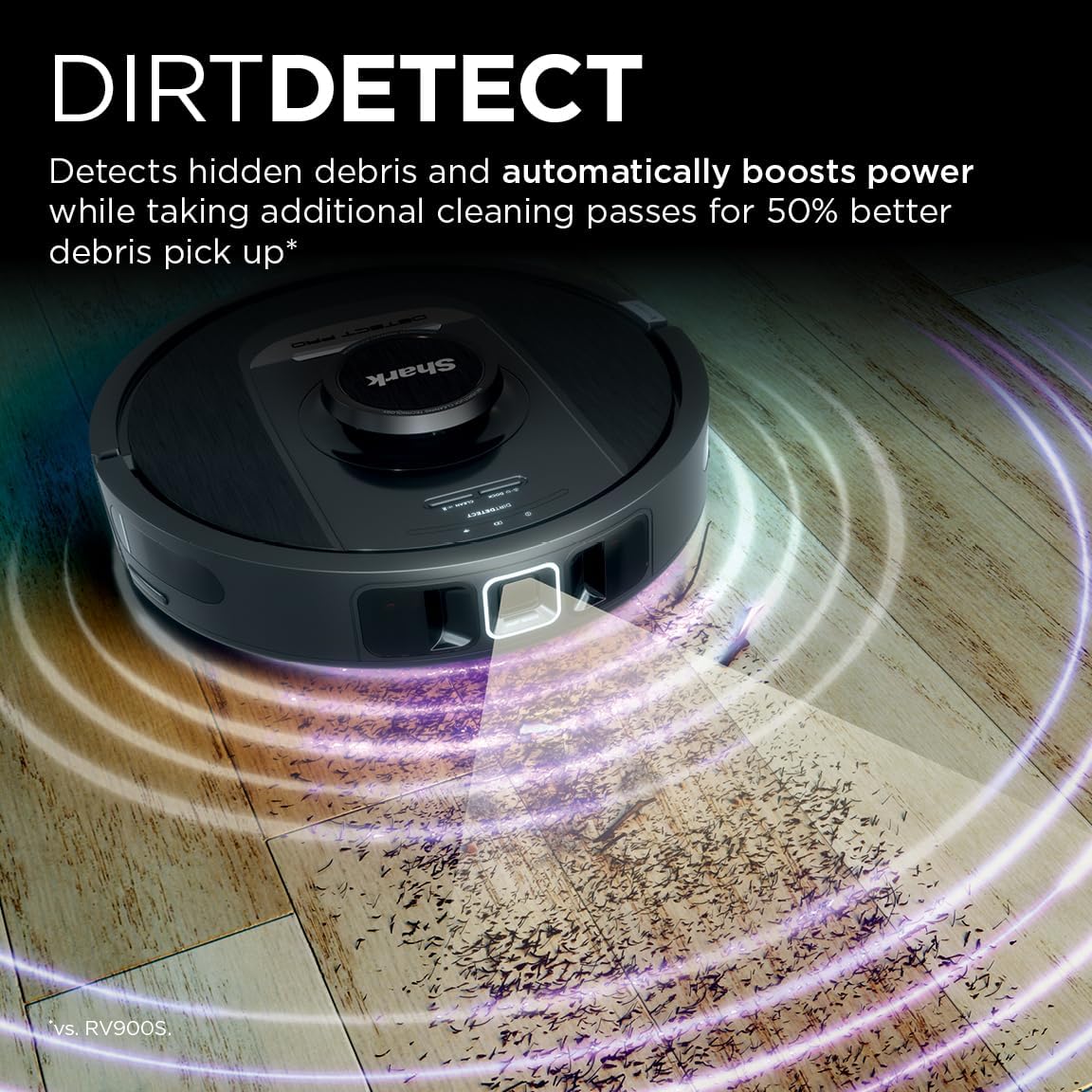 Shark Detect Pro Self-Empty Robot Vacuum with NeverStuck Technology, Auto Deep-Clean Carpets  Hardfloors, 30 Day Capacity HEPA Bagless Base, for Pet Hair, WiFi Black (AV2820S) · v7