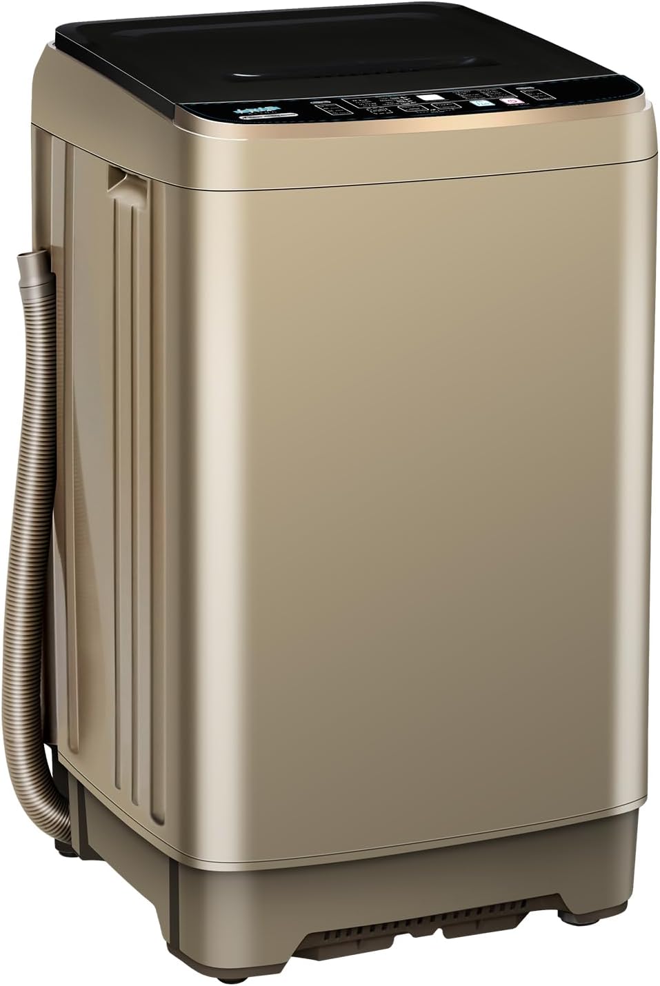 Full Automatic Washing Machine, AYCLIF 17.7 lbs Apartment Washing Machine with Drain Pump,10 Wash Programs 8 Water Levels,for Dorm Apartment RV Full-Automatic Washing Machines, 21D x 21"W x 35"H · v4