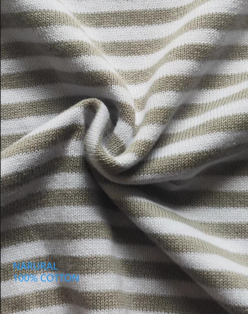 Womens Lightweight Cotton Sweaters Long Sleeve Crew Neck Color Block Striped Knitted Pullover Tops · v2