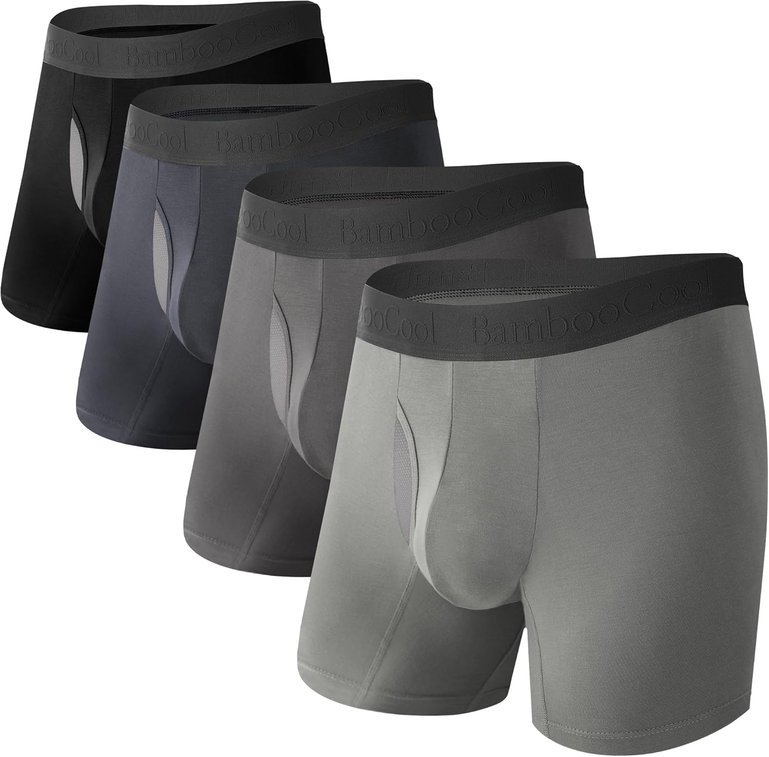 BAMBOO COOL, boxer da uomo ad alte prestazioni in rete traspirante Fly Zone, che assorbono l'umidità, confezione da 4