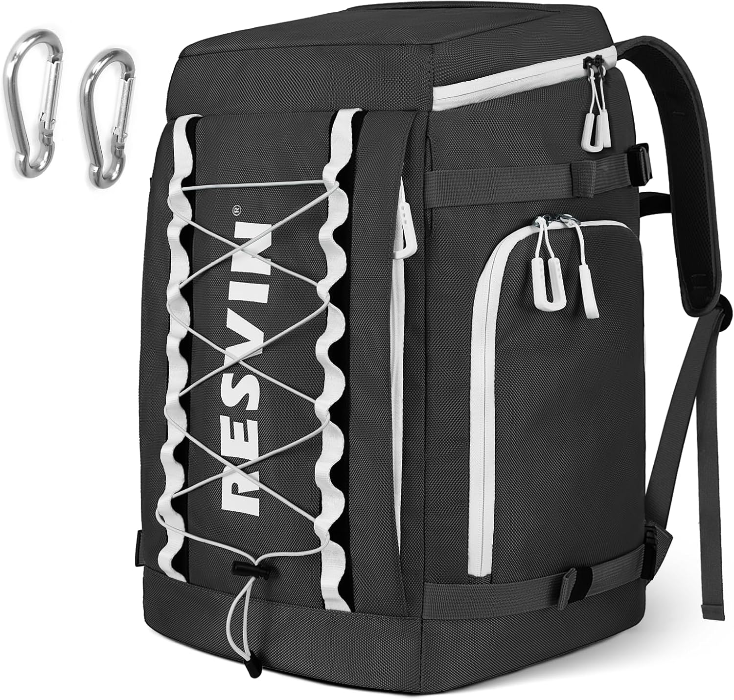 Ski Boot Bag, Large 55L Ski Boot Bag Backpack 1680D Nylon Waterproof Ski Bag for Helmet, Goggles, Gloves, Skis Snowboard  Accessories Travel · v3