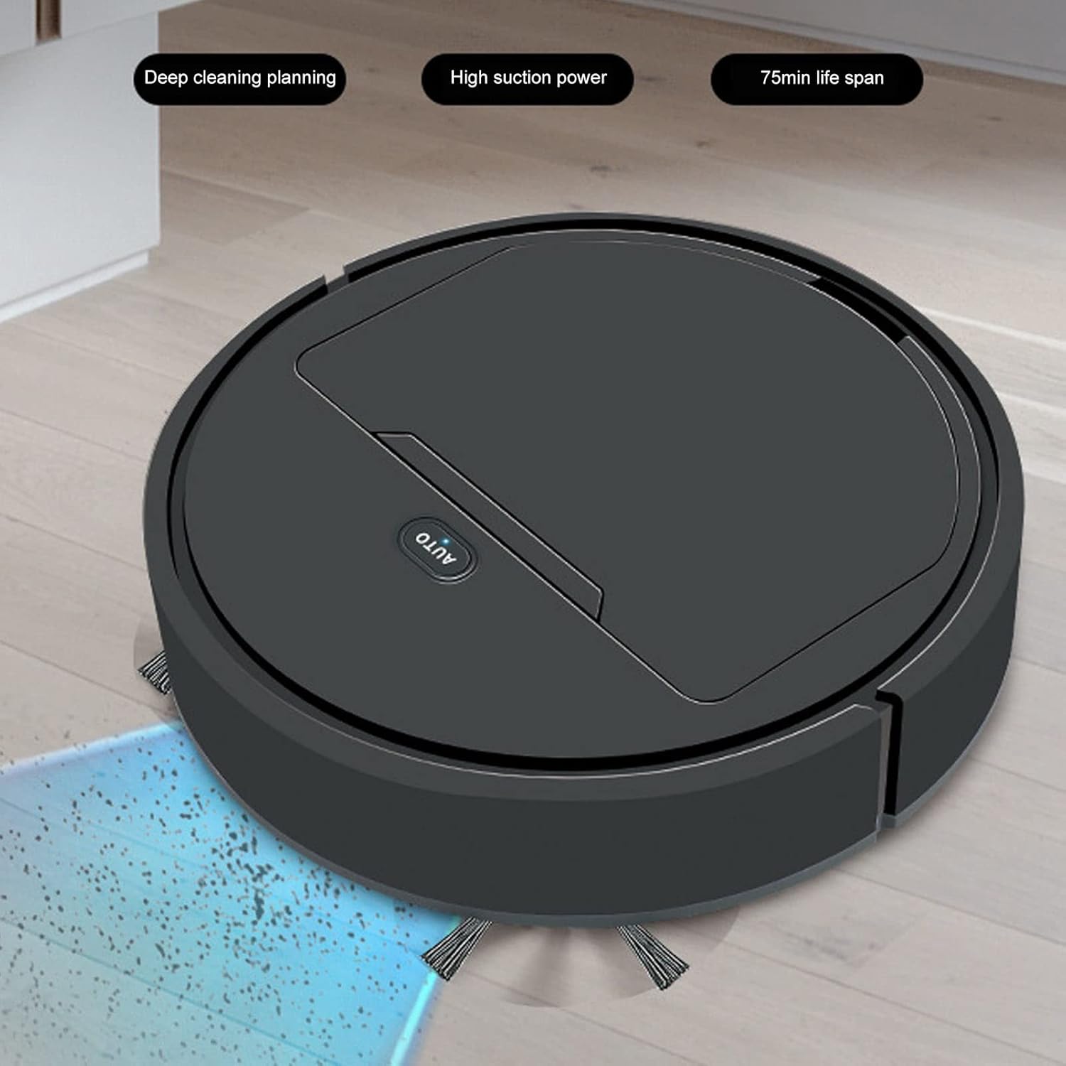 Diydeg Robot Vacuum and Mop Combo, 3 in 1 40db Low Noise Smart Robotic Vacuum Cleaner, Household Automatic Mopping Robot Vacuum for Hard Floor, Pet Hair, Carpet · v3