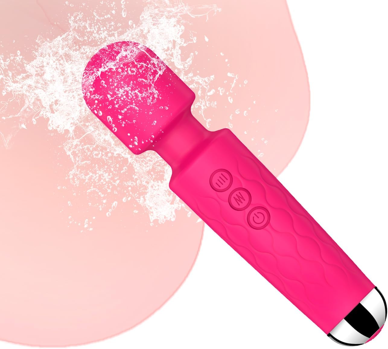 Vibrator Wand,Adult Sex Toy Wand, G Spot Dildo, Clit Vibrator, Sex Vibrators,Clitoris Stimulation,with 8 Speeds  20 Patterns, Quiet,Fully Waterproof,Vibrating Wand for her Pleasure (Rose Red) · v2