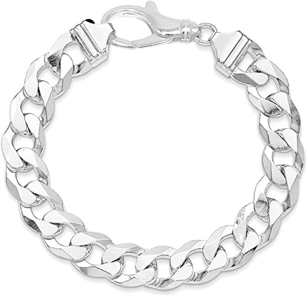 ARGENTO REALE Bracciale a catena cubana da uomo in argento sterling 925 massiccio, 6,5 MM, 7,5 MM, 8 MM, 9 MM, 11 MM, 13 MM, Bracciale a maglie cubane da uomo, braccialetti a maglie da uomo