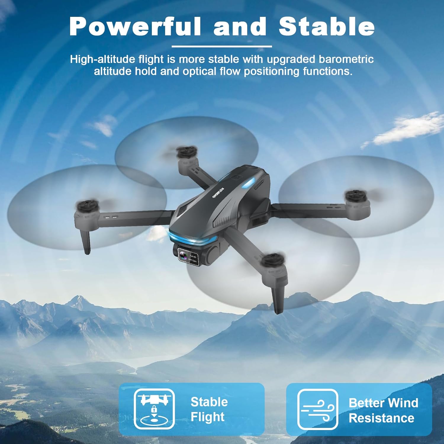 Drone with Camera for Adults, 1080P FPV Drones for Beginners with Upgrade Altitude Hold, Voice Control, Gestures Selfie, 90° Adjustable Lens, 3D Flips, 2 Batteries · v4