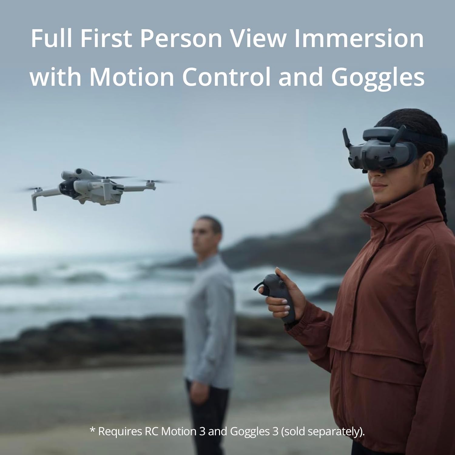 DJI Mini 4 Pro (DJI RC-N2), droni con fotocamera per adulti 4K, meno di 0,549 libbre/249 g, 34 minuti di volo, distanza massima di trasmissione video di 20 km, rilevamento della vista omnidirezionale, mini drone per principianti