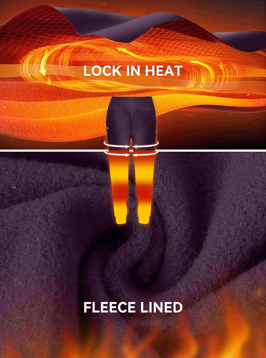 بنطلون رياضي نسائي مبطن بالصوف من G Gradual بخصر مرتفع ومقاوم للماء ومناسب للمشي لمسافات طويلة في الطقس البارد مع جيوب