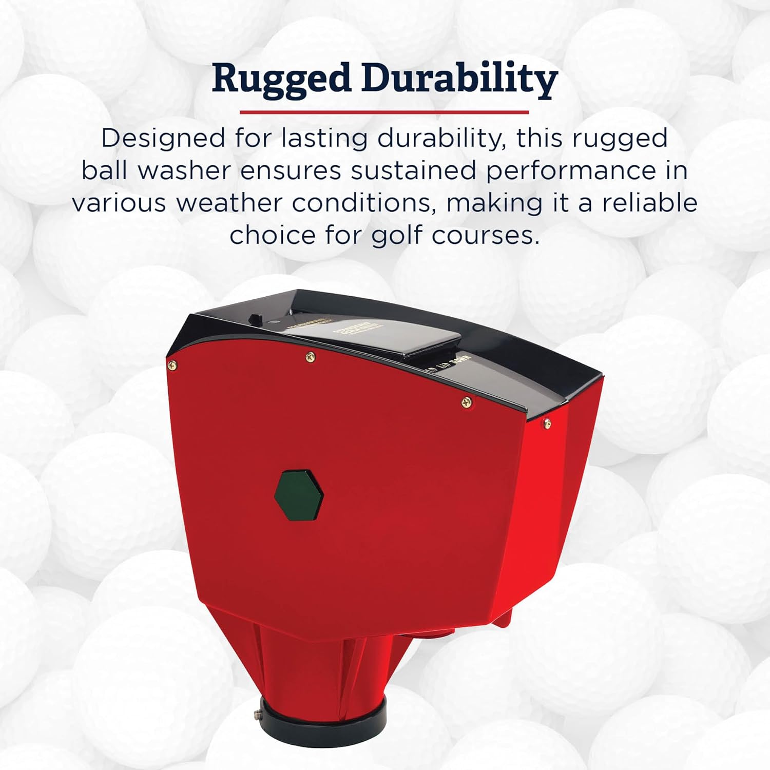 Classic Ball Washer - 4 Ball Capacity Golf Ball Cleaner | Improved Brush Design, Available in 7 Colors, Crank Style with Built-in Overflow Tubes | Perfect for Club Courses, Pros,  Home · v3